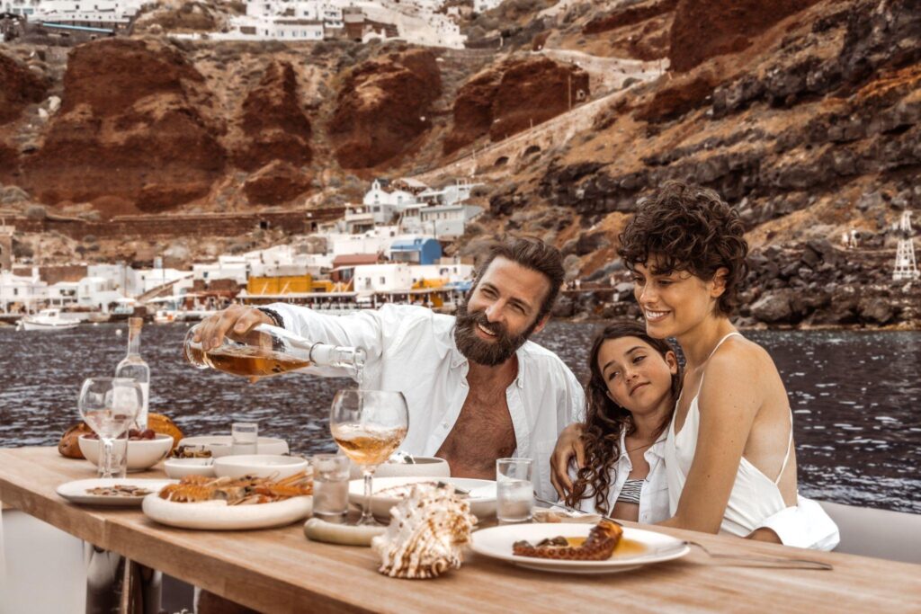 Family holiday in Santorini